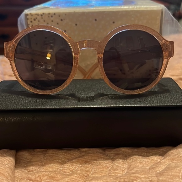 Muse pink glitter new sunglasses 1970s look mod in box - Picture 2 of 6